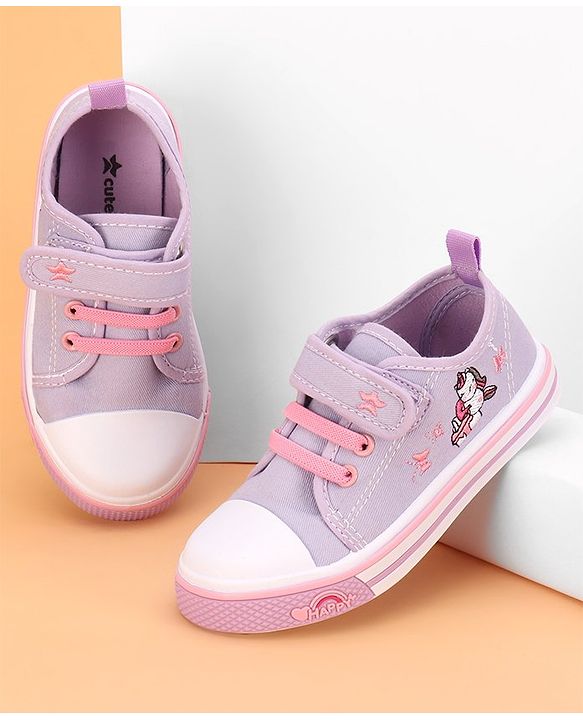 Cute Walk by Babyhug Velcro Closure Casual Shoes - Purple