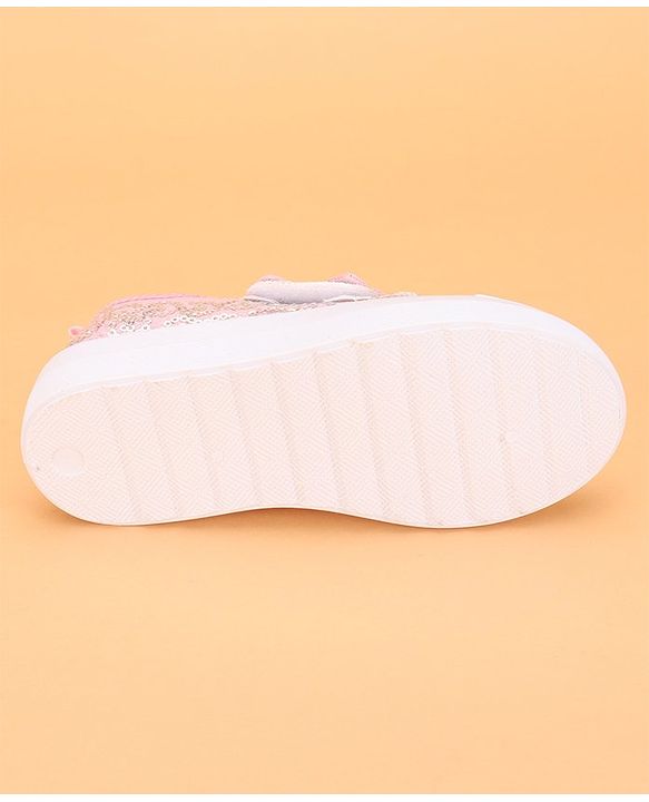 Cute Walk by Babyhug Casual Shoes Sequin Detailing & Bow Applique - Pink