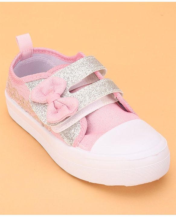 Cute Walk by Babyhug Casual Shoes Sequin Detailing & Bow Applique - Pink