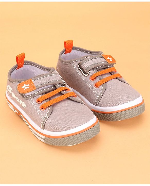 Cute Walk by Babyhug Velcro Closure Casual Shoes - Grey