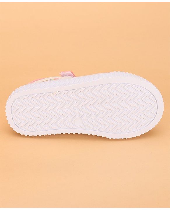 Cute Walk by Babyhug Slip On Casual Shoes with Velcro Closure & Unicorn Print - Pink