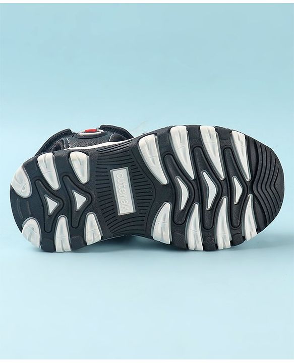 Cute Walk by Babyhug Slip On Sandals with Velcro Closure - Black