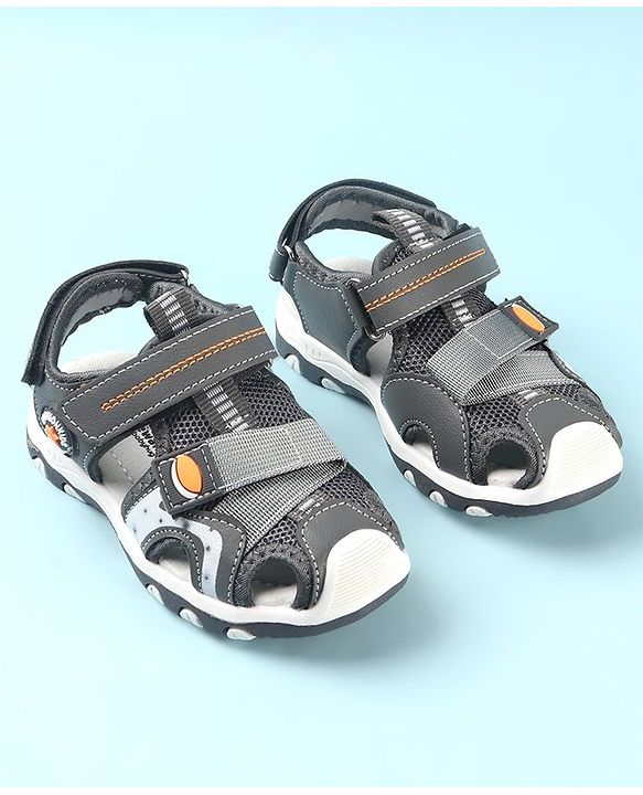 Cute Walk by Babyhug Slip On Sandals with Velcro Closure - Grey