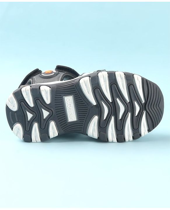 Cute Walk by Babyhug Slip On Sandals with Velcro Closure - Grey