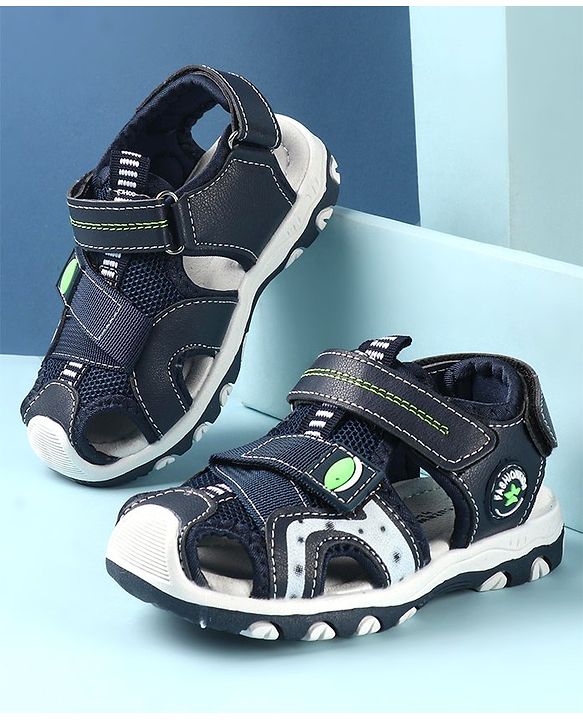 Cute Walk by Babyhug Slip On Sandals with Velcro Closure - Grey