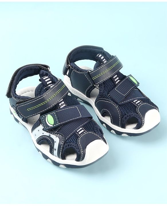 Cute Walk by Babyhug Slip On Sandals with Velcro Closure - Grey