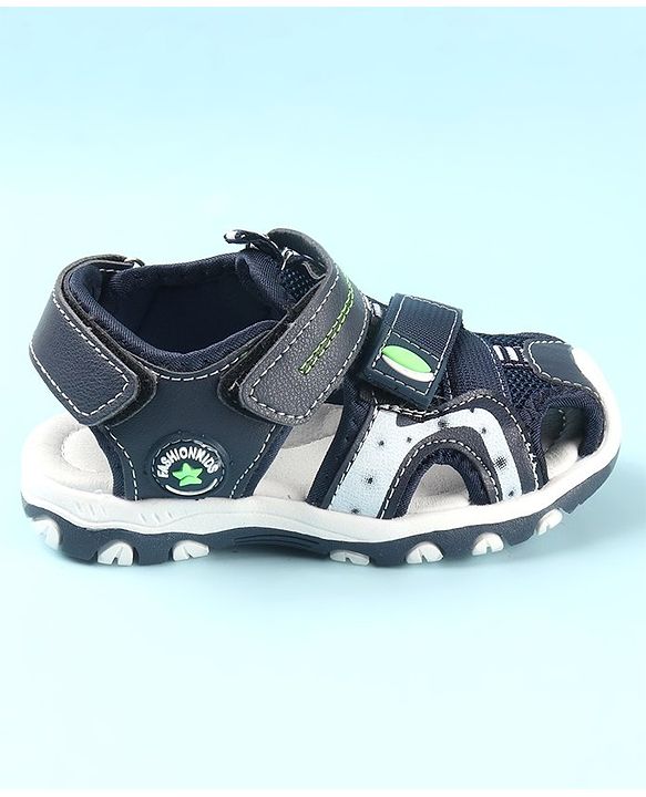 Cute Walk by Babyhug Slip On Sandals with Velcro Closure - Blue