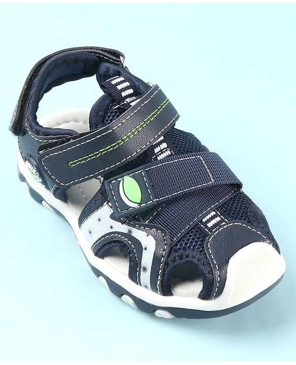 Cute Walk by Babyhug Slip On Sandals with Velcro Closure - Grey
