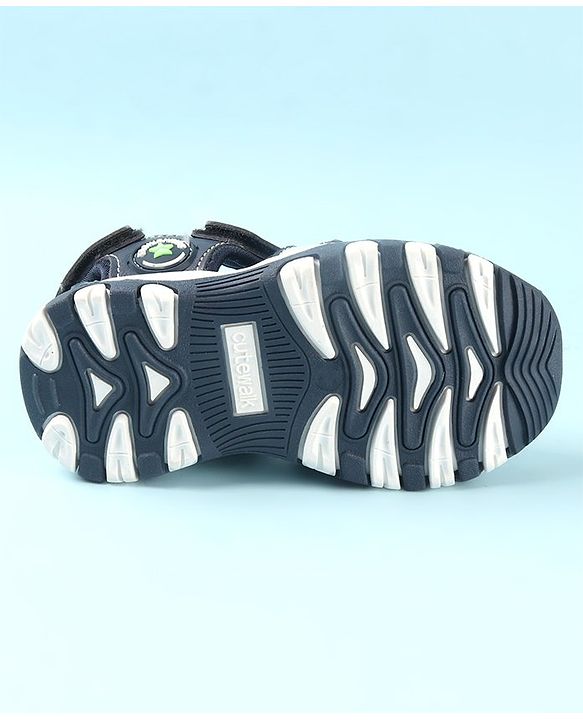 Cute Walk by Babyhug Slip On Sandals with Velcro Closure - Grey