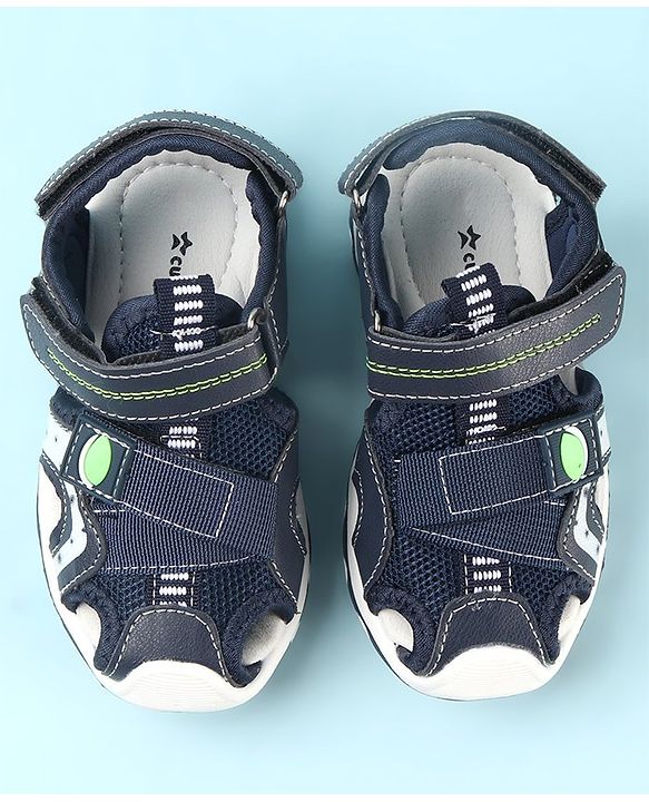 Cute Walk by Babyhug Slip On Sandals with Velcro Closure - Grey