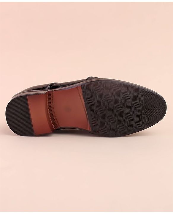 Cute Walk by Babyhug Lace Up Shinny Formal & Party Wear Shoes - Black