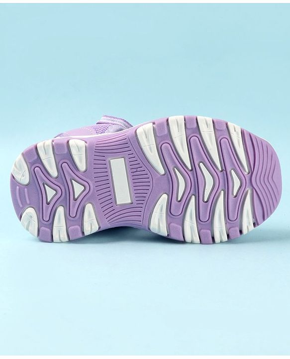 Cute Walk by Babyhug Butterfly Applique Velcro Closure Sandals - Purple