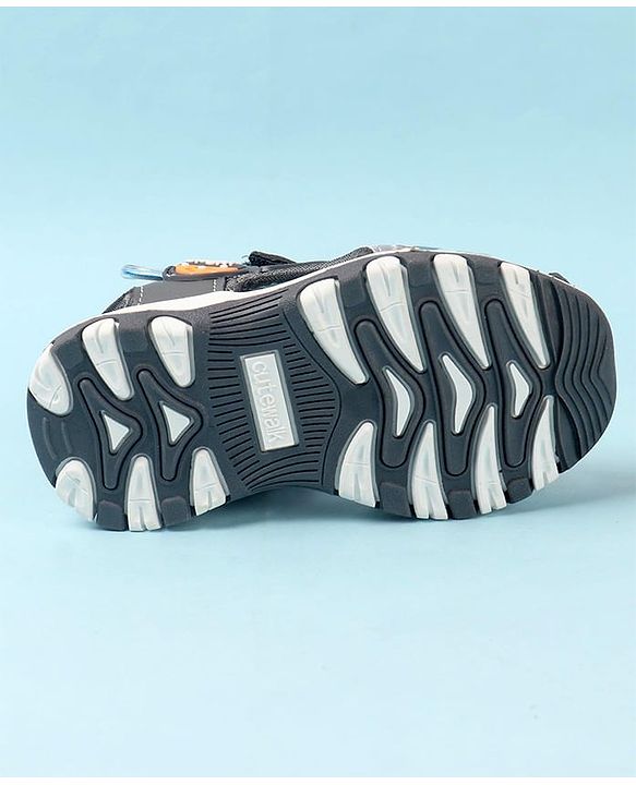 Cute Walk by Babyhug Double Velcro Closure Camo Printed Sandals - Grey