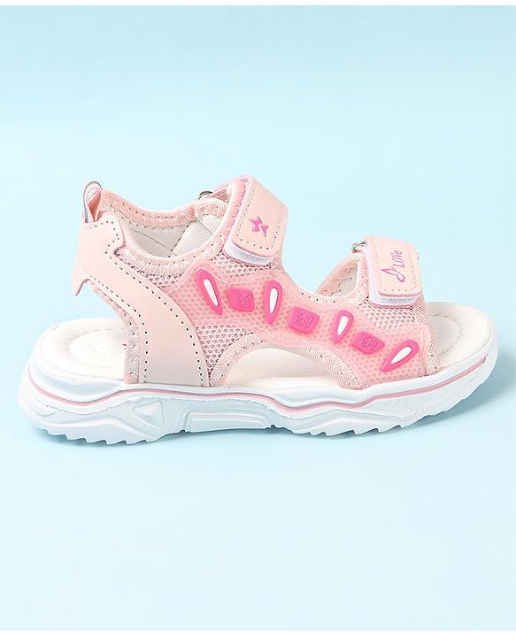 Cute Walk by Babyhug Slip On Sandals with Velcro Closure - Pink
