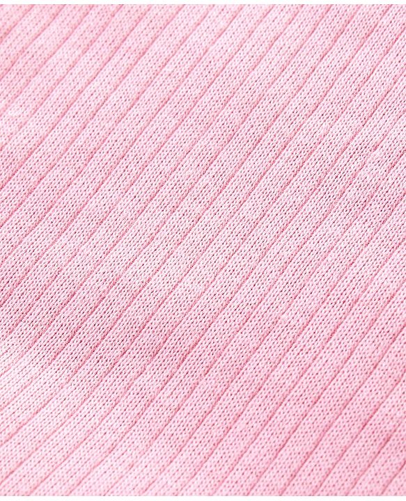 Babyhug Full Sleeves Front Open Solid Thermal Vest & Pant - Pink