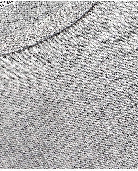Babyhug Full Sleeves Solid Thermal Vests & Pant Set -Light Grey