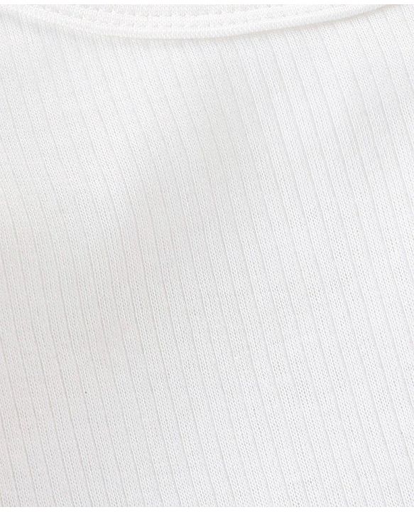 Babyhug Full Sleeves Solid Thermal Vests & Pant Set - Offwhite