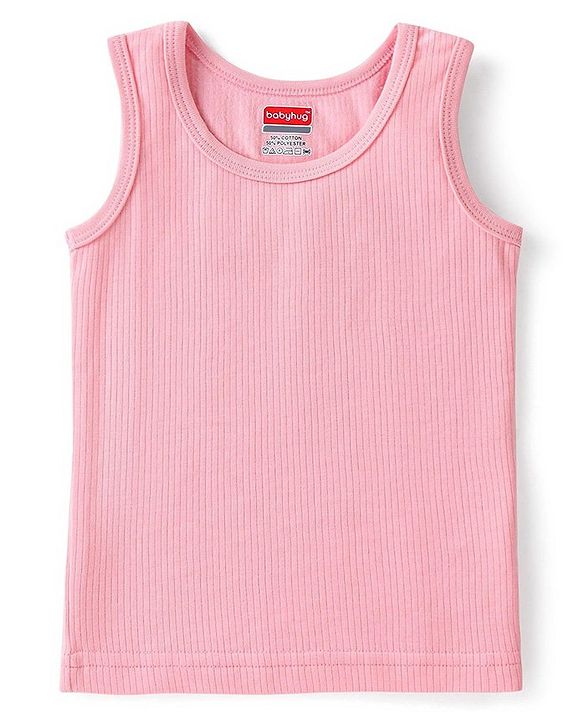 Babyhug Full Sleeves Solid Thermal Vests & Pant Set - Pink