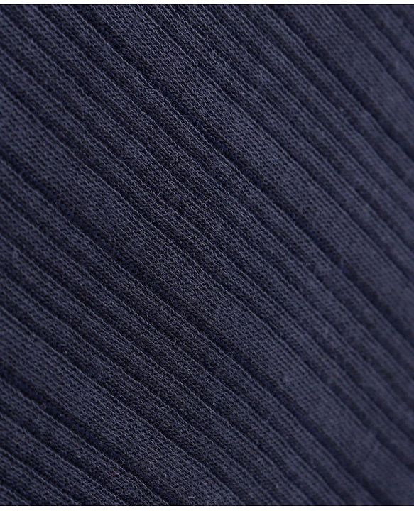 Babyhug Full Sleeves Solid Thermal Vests & Pant Set -Dark Navy Blue