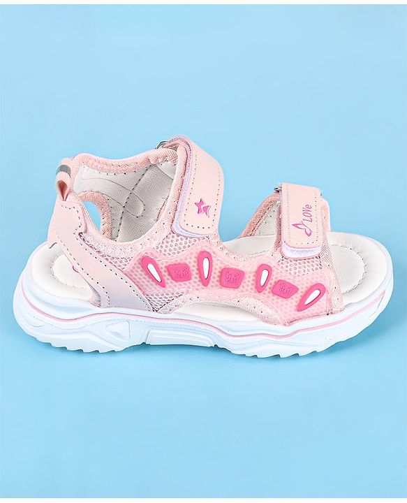 Cute Walk by Babyhug Slip On Sandals with Velcro Closure - Water Red