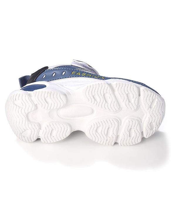 Cute Walk by Babyhug Velcro Closure Sneakers - White & Blue
