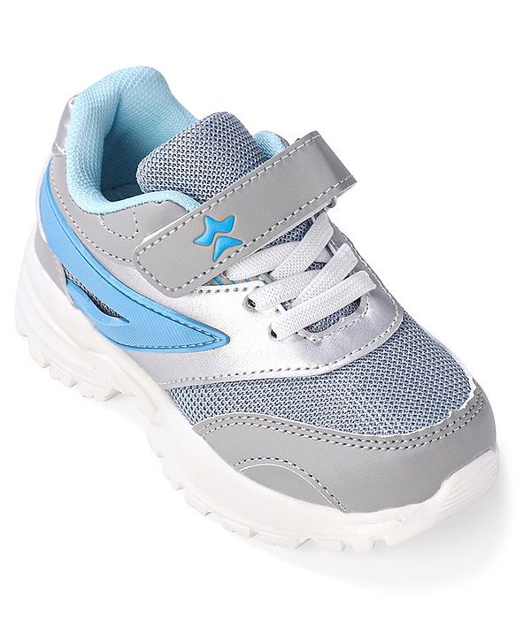 Cute Walk by Babyhug Sneakers With Velcro Closure Solid - Blue & Grey