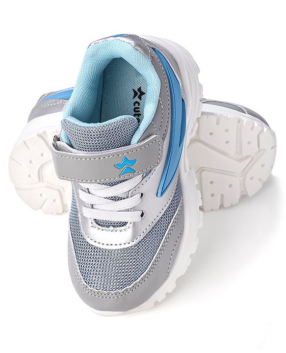 Cute Walk by Babyhug Sneakers With Velcro Closure Solid - Blue & Grey