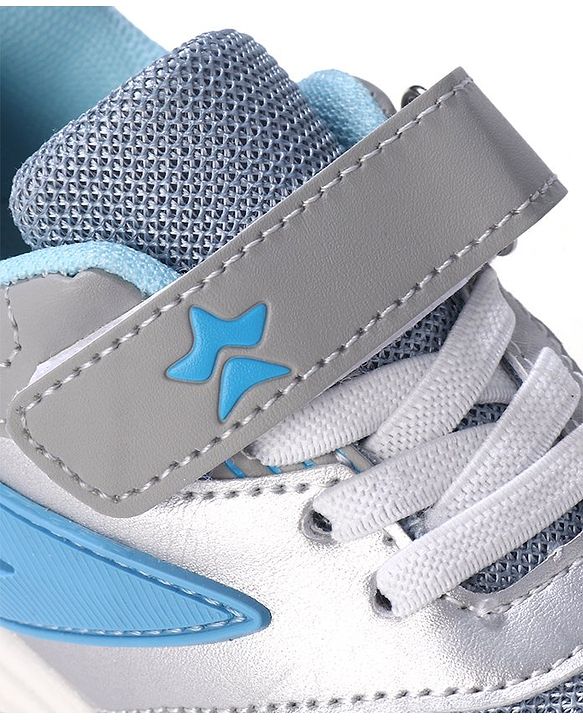 Cute Walk by Babyhug Sneakers With Velcro Closure Solid - Blue & Grey