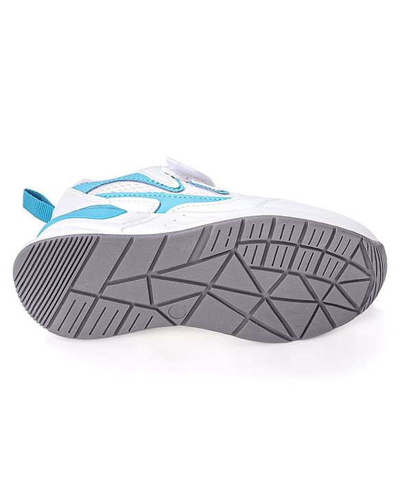 Cute Walk by Babyhug Velcro Closure Sneakers - White & Blue