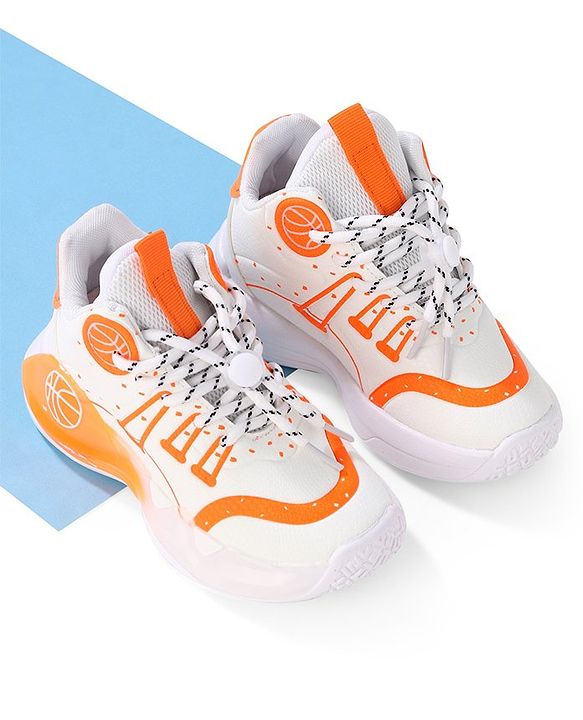 Cute Walk by Babyhug Sneaker with Lace Up Closure - White