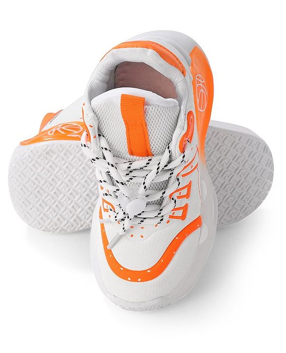 Cute Walk by Babyhug Sneaker with Lace Up Closure - White