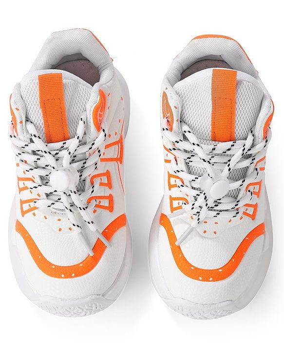 Cute Walk by Babyhug Sneaker with Lace Up Closure - White
