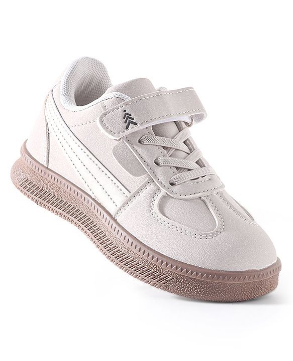 Pine Kids Sneaker with Velcro Closure - Beige