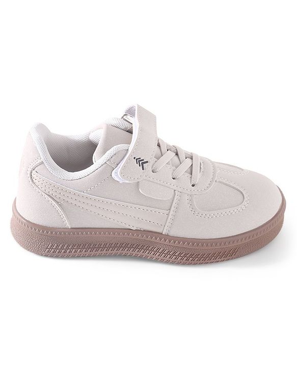 Pine Kids Sneaker with Velcro Closure - Beige