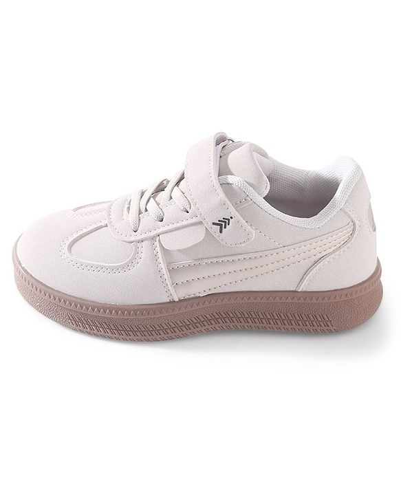 Pine Kids Sneaker with Velcro Closure - Beige