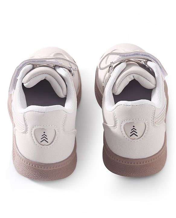 Pine Kids Sneaker with Velcro Closure - Beige