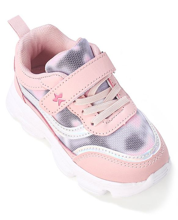 Cute Walk by Babyhug Sneakers With Velcro Closure Solid - Pink
