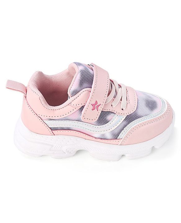 Cute Walk by Babyhug Sneakers With Velcro Closure Solid - Pink
