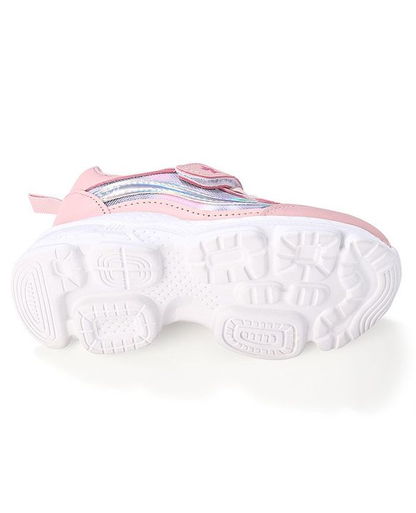 Cute Walk by Babyhug Sneakers With Velcro Closure Solid - Pink