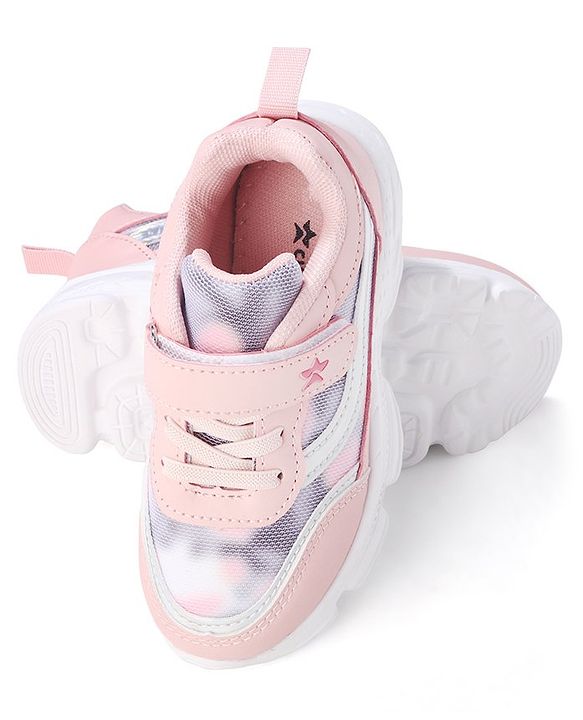 Cute Walk by Babyhug Sneakers With Velcro Closure Solid - Pink