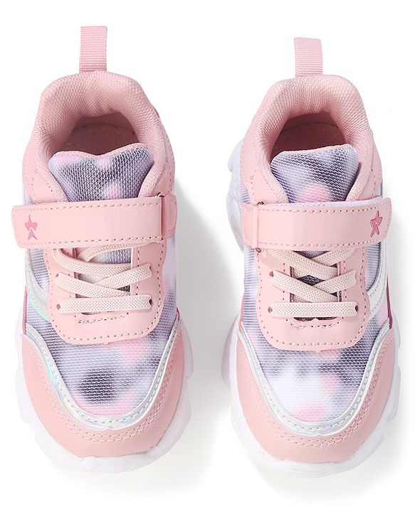 Cute Walk by Babyhug Sneakers With Velcro Closure Solid - Pink
