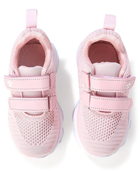 Cute Walk by Babyhug Sneaker Shoes with Velcro Closure - Pink