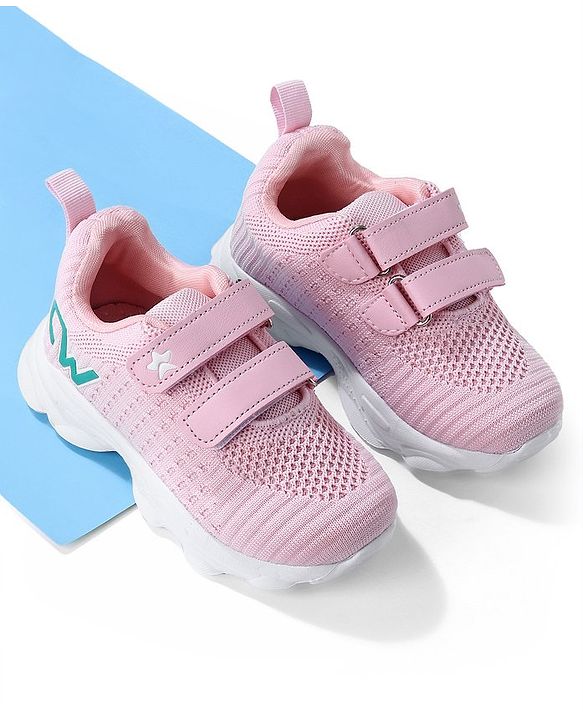 Cute Walk by Babyhug Sneaker Shoes with Velcro Closure - Pink