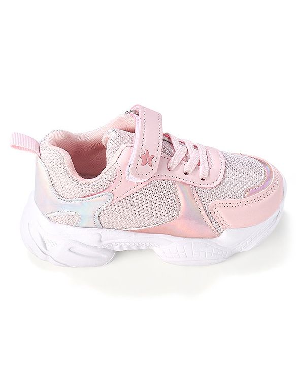 Cute Walk by Babyhug Sneaker Shoes With Velcro Closure - Pink