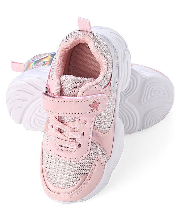 Cute Walk by Babyhug Sneaker Shoes With Velcro Closure - Pink