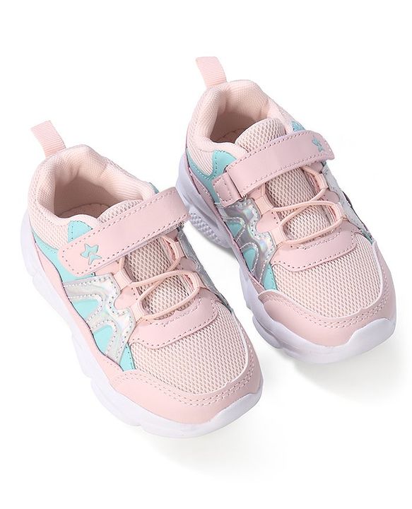 Cute Walk by Babyhug Sneakers With Velcro Closure  - Pink
