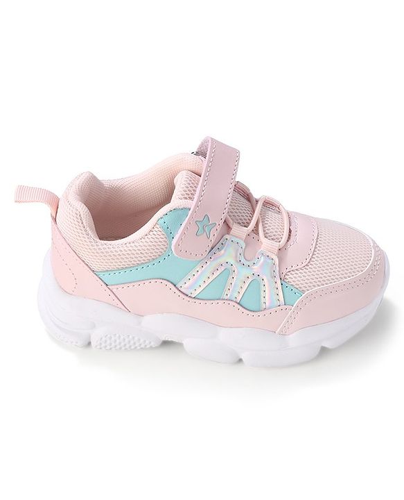 Cute Walk by Babyhug Sneakers With Velcro Closure  - Pink