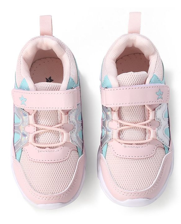 Cute Walk by Babyhug Sneakers With Velcro Closure  - Pink