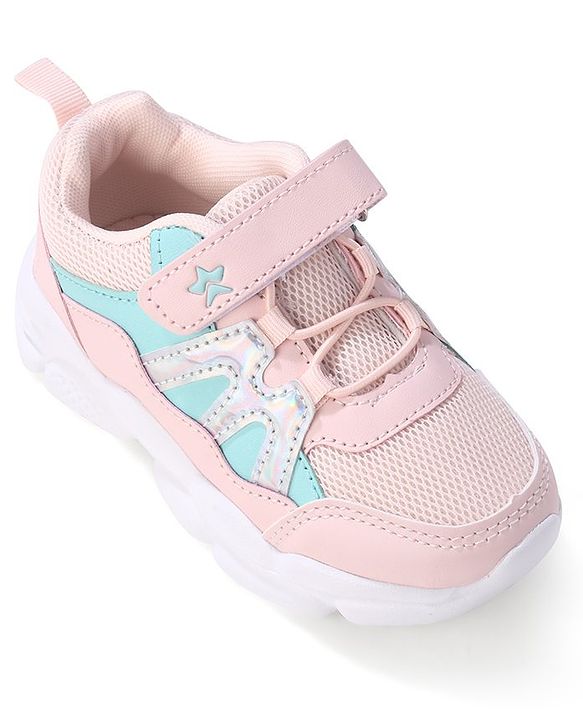 Cute Walk by Babyhug Sneakers With Velcro Closure  - Pink