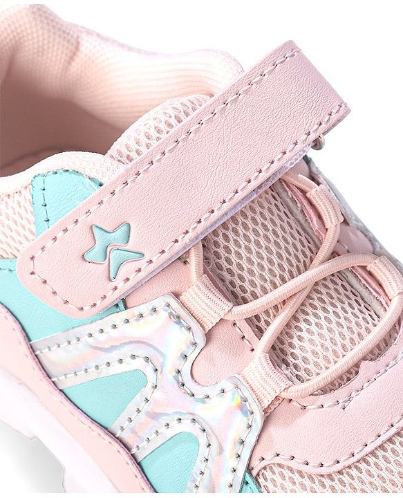 Cute Walk by Babyhug Sneakers With Velcro Closure  - Pink